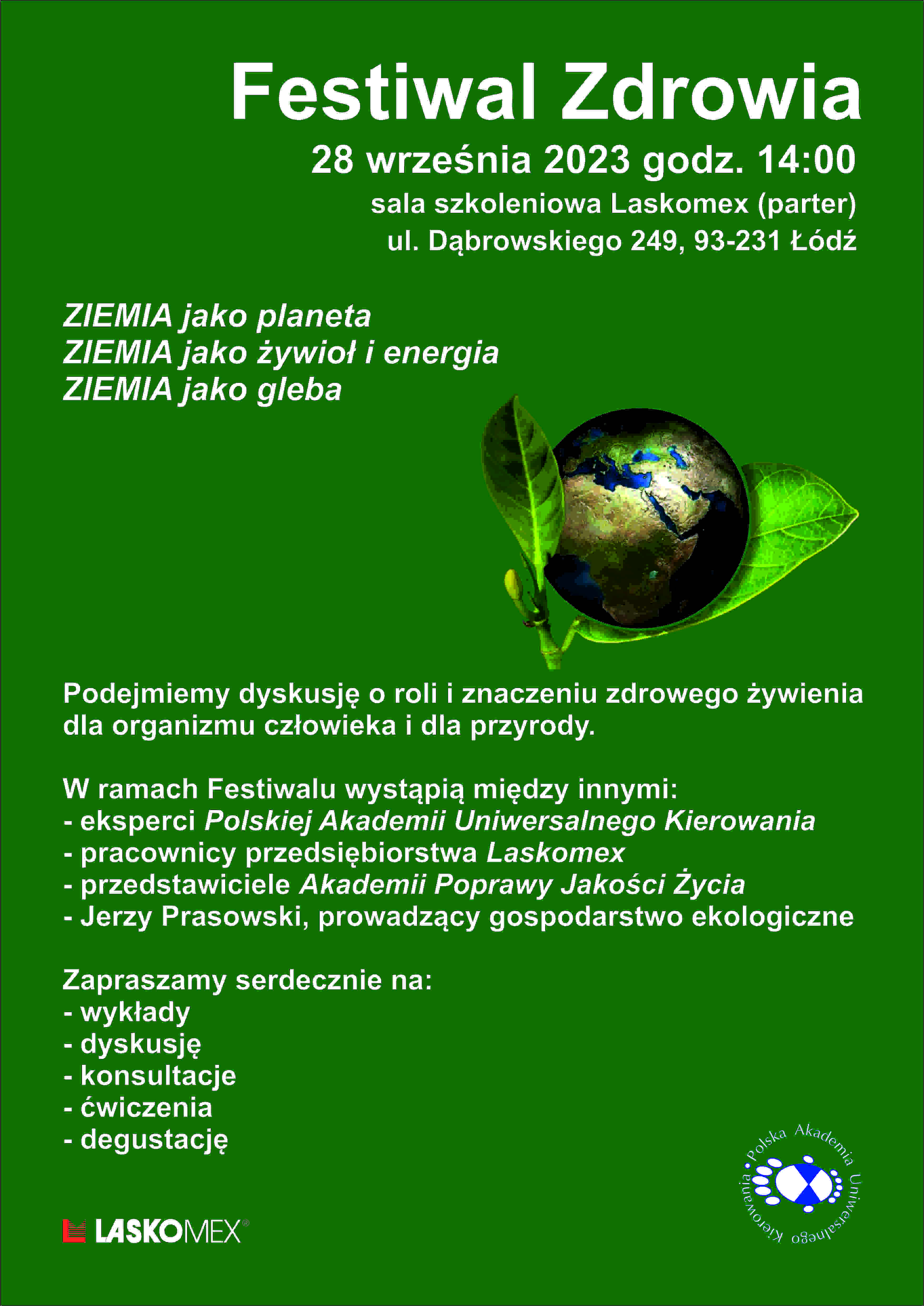 Plakat Festiwal Zdrowia 2023.09.28
